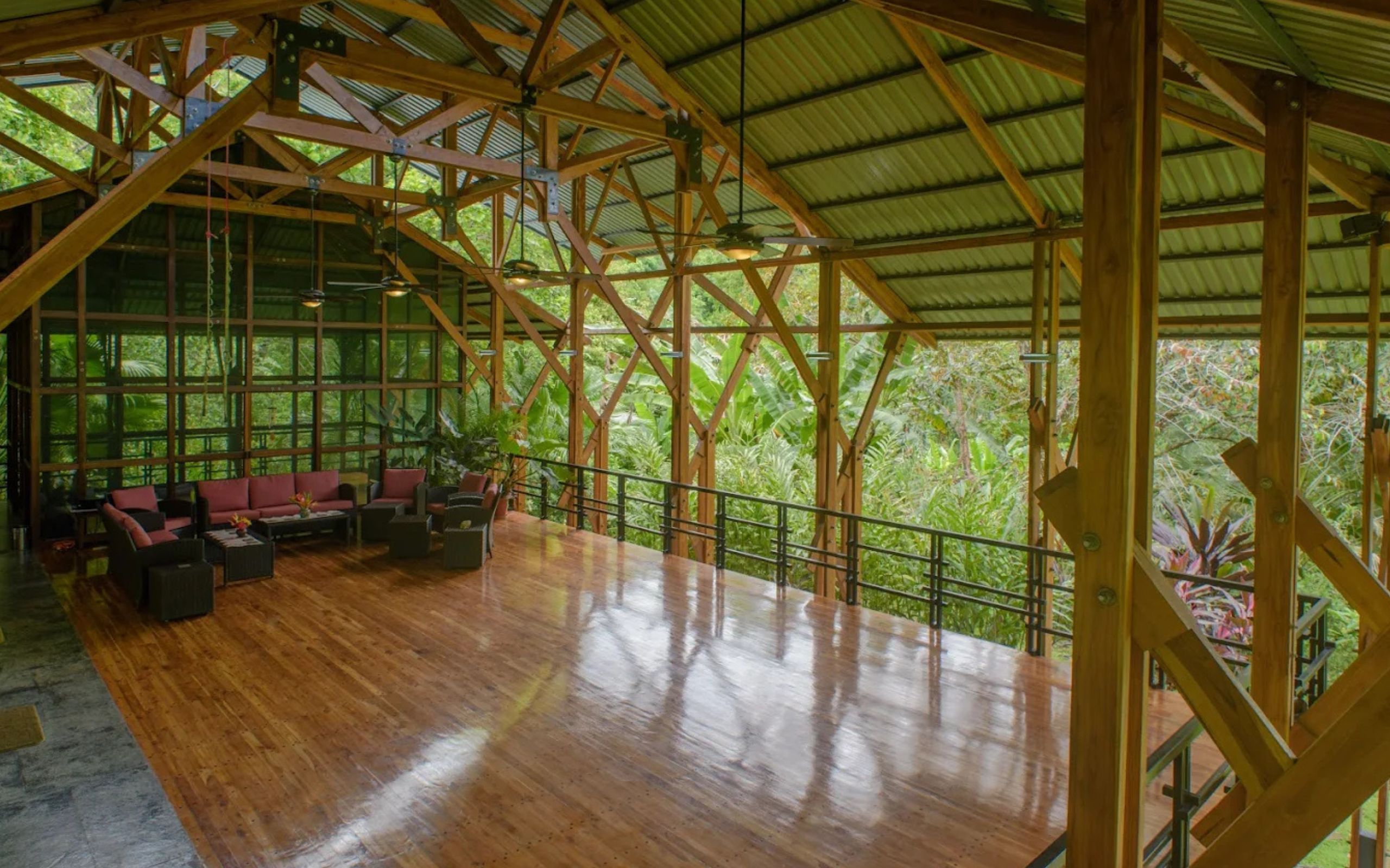 The 1,200 square foot open-air Yoga Pagoda at The Sanctuary at Two Rivers, Costa Rica